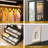 2-Door 71" H Armoire With LED Sensor Light, Acrylic Mirror, Drawers And Hanging Rod-1027565950