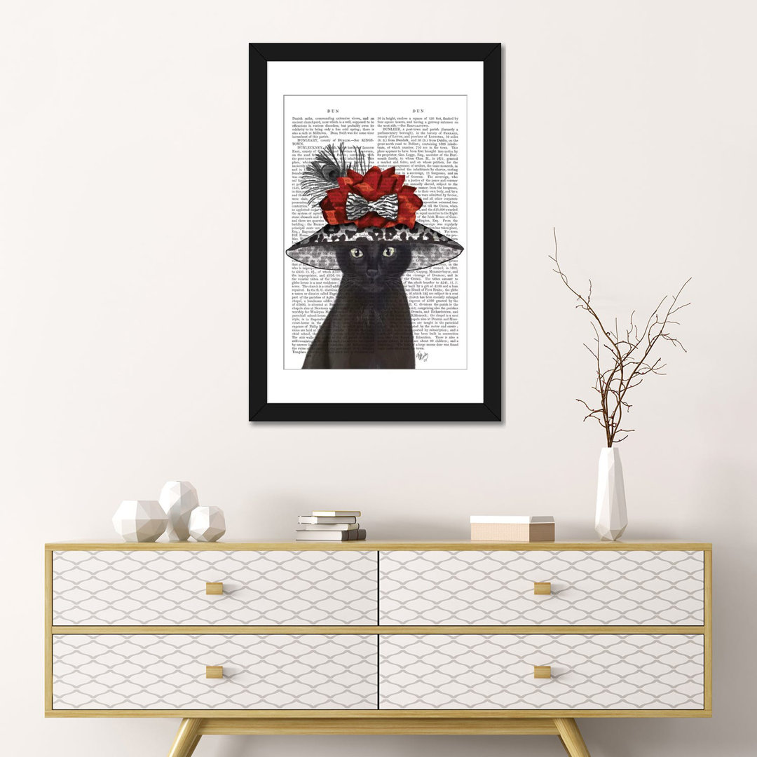 " Cat With Fabulous Hat I " by Fab Funky East Urban Home Mat 