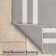 Double Border Machine Tufted Performance Dark Gray/White Rug