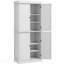 Armoire de rangement pour garde-manger autoportante de style moderne avec portes et tablettes