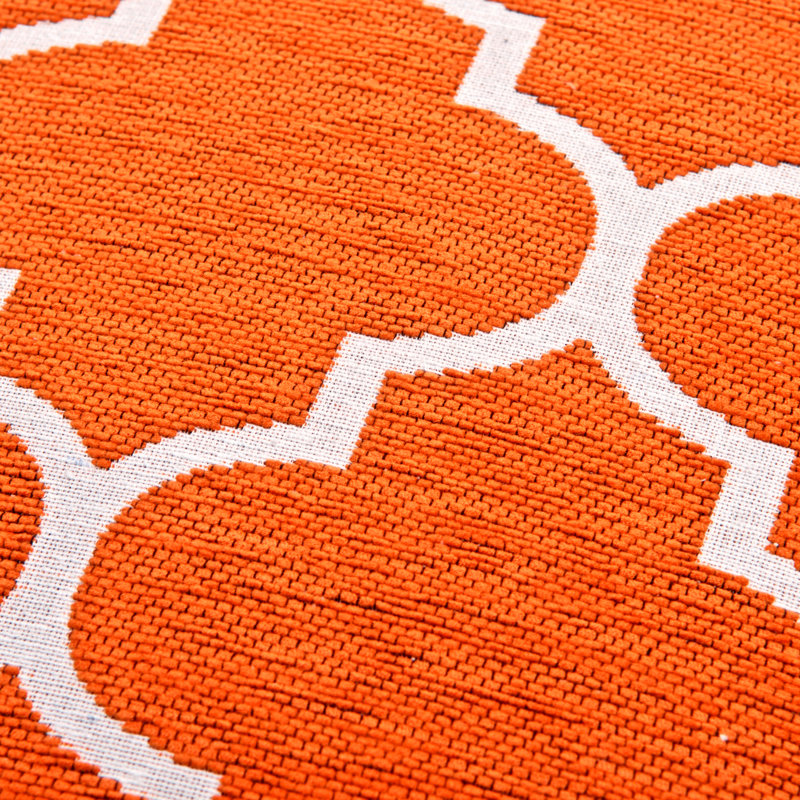 Luisa Geometric Square Cushion Cover, Orange