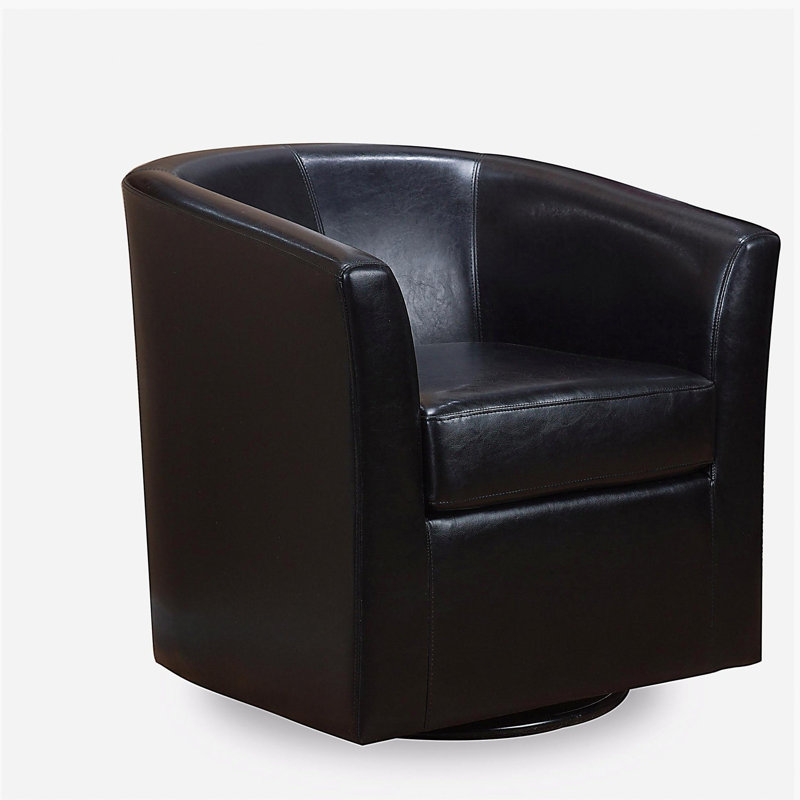 Fauteuil club pivotant, Noir
