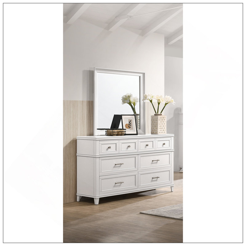 Commode 6 tiroirs blanche, Blanc