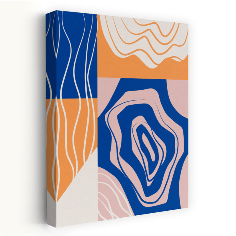 Art contemporain abstrait coloré, H 24 po x l 16 po