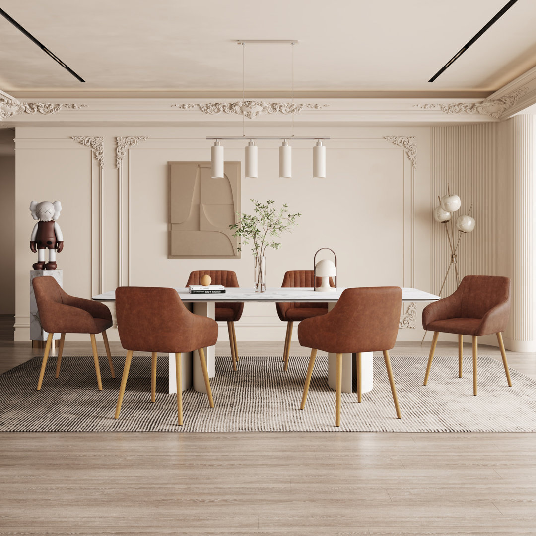 49.5cm H Faux Leather Upholstered  Dining Chair