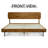 Queen Premium Solid Wood Bed Frame with Headboard, Scandinavian Signature Wood Platform Bed 800 lbs Capacity Caramel Finish, Fit All Mattresses, No Box Spring Needed, Non-Slip Noise-Free, Easy Assembly-1357548835-1357548834