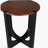Acacia Solid Wood Side Table With Circular Top, Perfect For Modern And Versatile Use