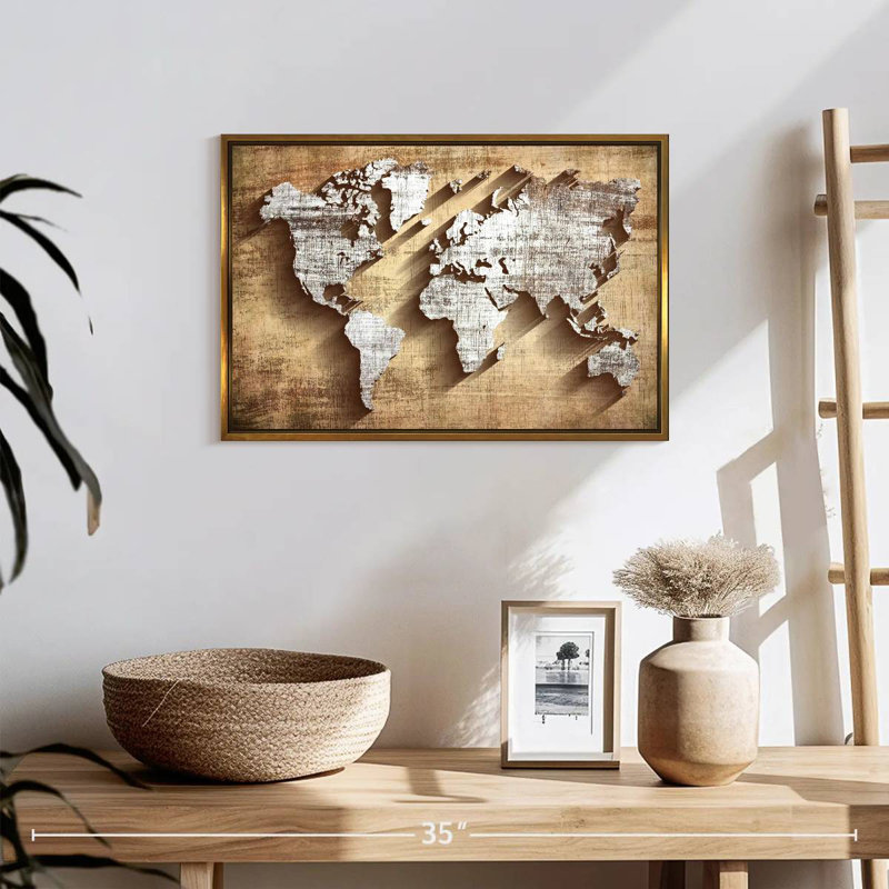 Briscoe en bois sculpté, 19 po x 13 po, Cadre flottant doré