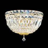 Petit Crystal Deluxe 3 Light 10in x 7.5in Wall Sconce in Silver with Clear Optic Crystals