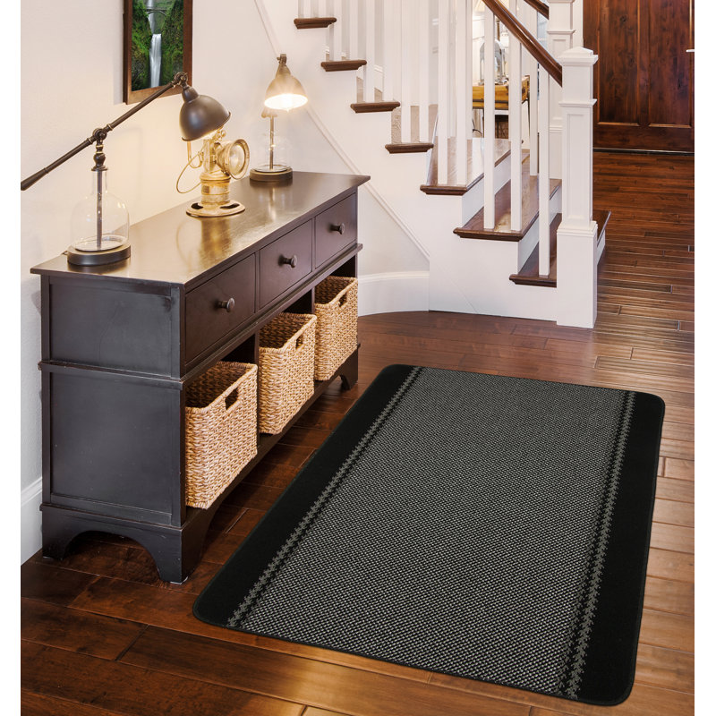 Draco Kitchen Mat, Runner 67 x 180cm, Black