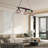 Black 3-head Billiards Pendant Light With Adjustable Height