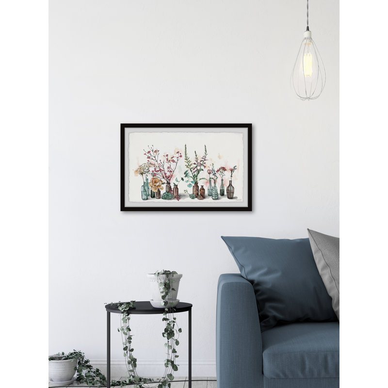 Glass Bottle Centrepieces - Single Picture Frame Painting, 61 cm H x 91 cm W