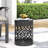 Large Outdoor Metal End Table In Black With Stylish Modern And Iron Cut - Decoration Durability-1996174944