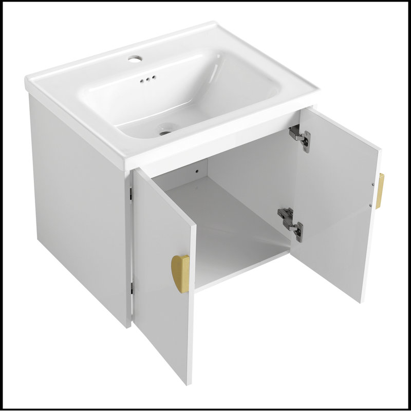 Meuble-lavabo simple 23,80 po avec plateau Sarahy