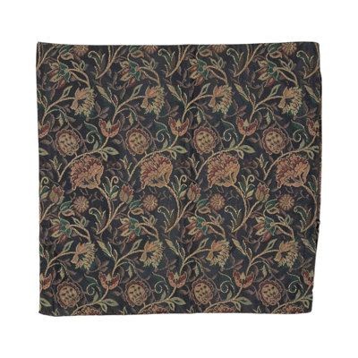 Ambros Floral Brown Square Throw Cushion