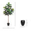 Daytona Faux Fiddle Leaf Fig Tree in Fiberstone Planter-646628193