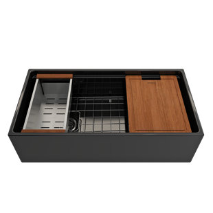 Évier de cuisine de ferme 30 po avec accessoires L 30 po x l 19 po