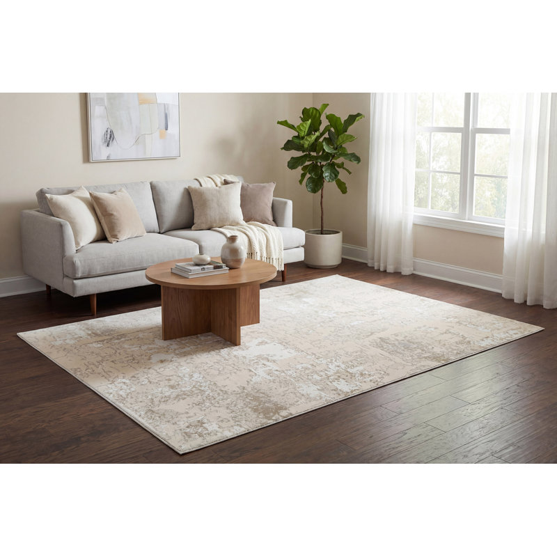 Lakena 12585-189 IVOIRE / BEIGE / GRIS, Rectangle 5 pi 3 po x 7 pi