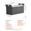 Banc de rangement extérieur PE Rotin 40Gal Deck Box
