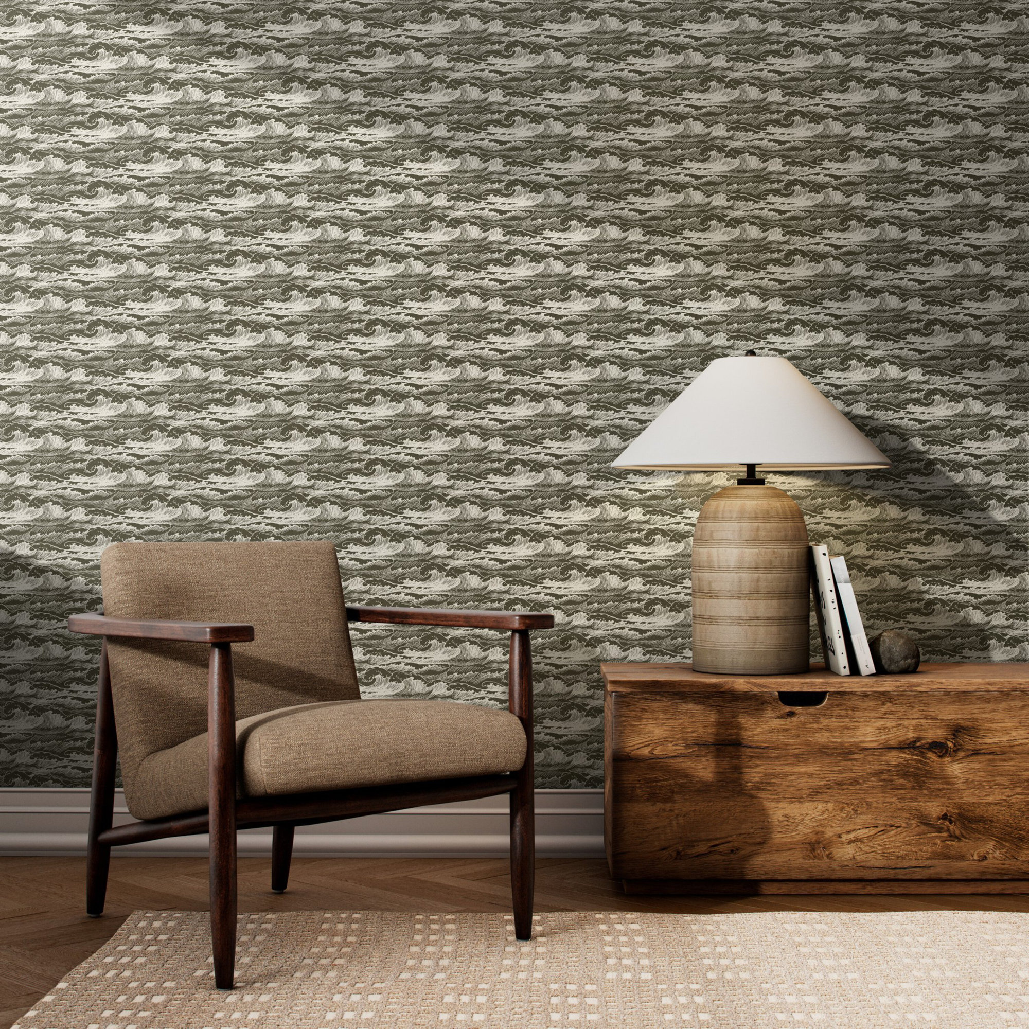 Fielder Wavebreak Wallpaper by Getty Images, Olive I