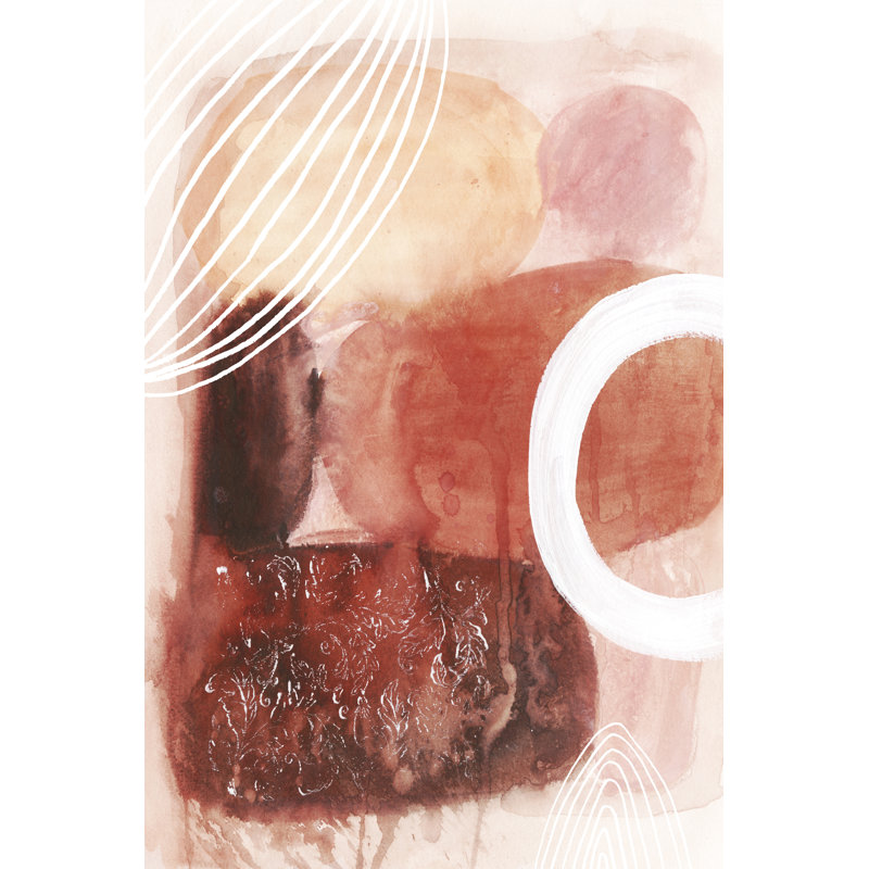 Peach Pit I - Wrapped Canvas Painting, 46cm H x 30cm W