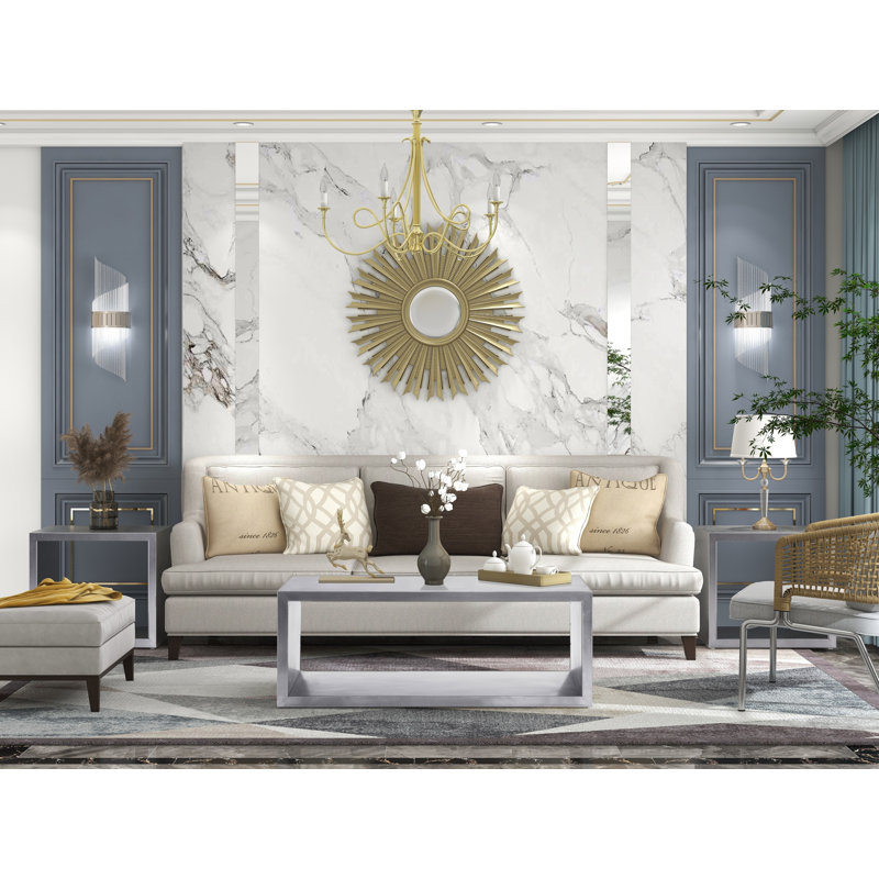 Table basse avec rangement Piero, Acier inoxydable