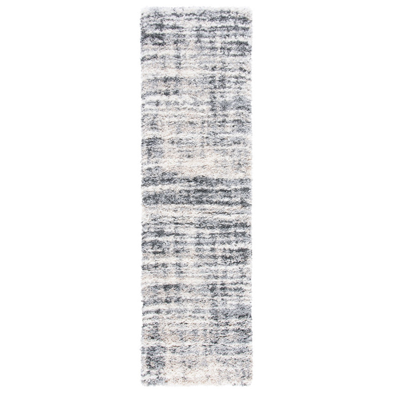 Tapis ivoire / gris Hartmann, Tapis de couloir 2 pi 3 po x 8 pi