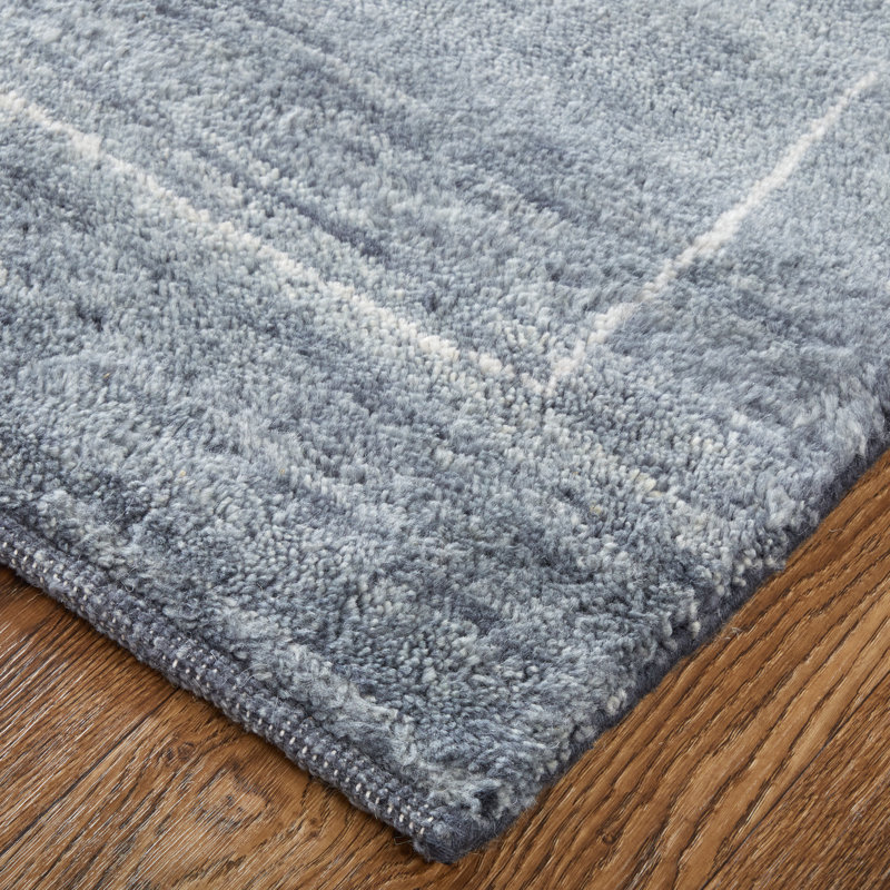 Agape Modern Abstract Gray Area Rug, Rectangle 7'9" x 9'9"