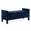 Banc de rangement à boutons - Velours bleu marine-46152379