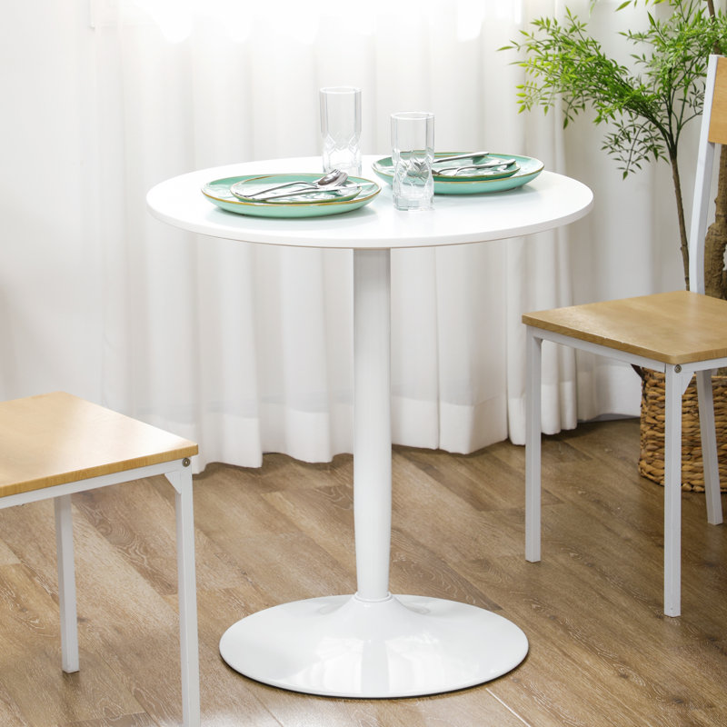 Ellanese 27.6" Pedestal Dining Table, White