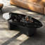 Table basse ovale en marbre flottant-104102144