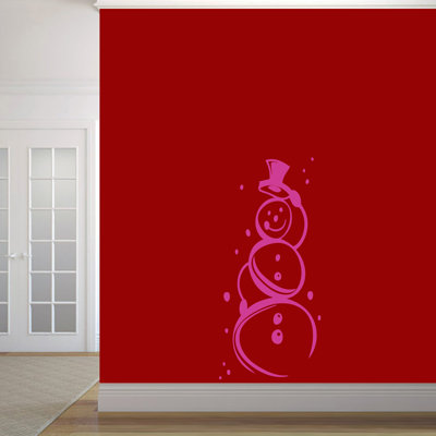 Décalcomanie murale jolie bonhomme de neige Trexler