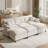 108'' Comfy U Shaped Sectional Modular 6-piece Cloud Sofa With 3 Ottomans Tool-free Easy Assembly Corduroy Fabric-1391639145