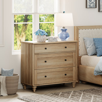 Table de chevet pour chambre à coucher avec 3 tiroirs Scarlett