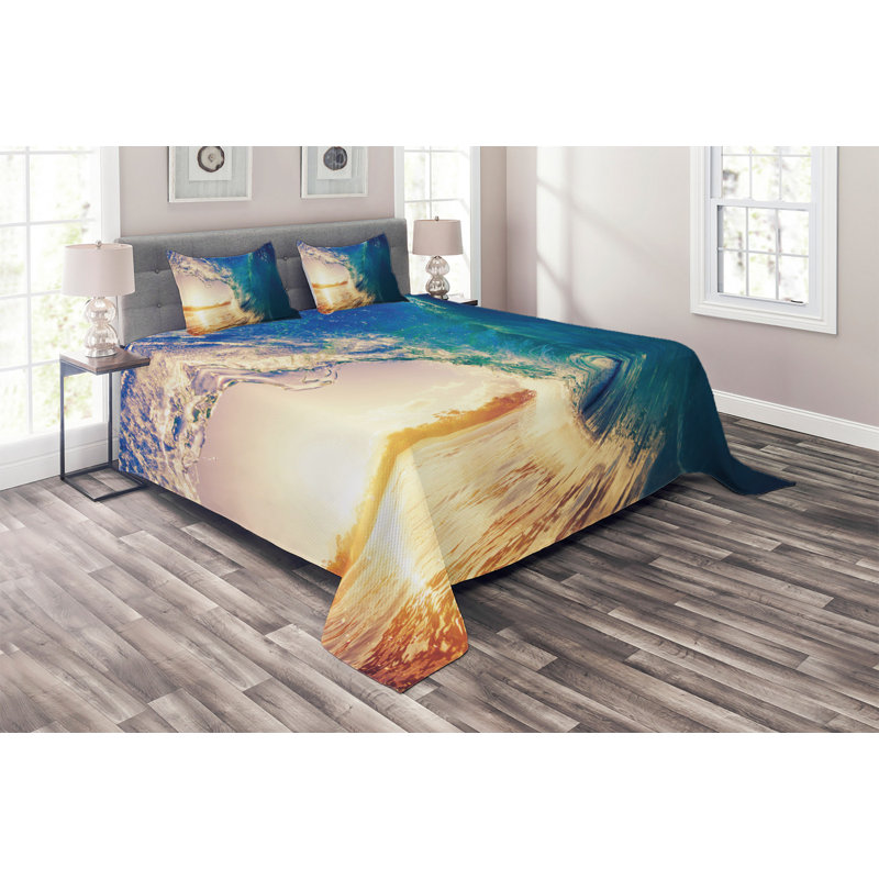 Hypnotic Coastal Polyester Coverlet