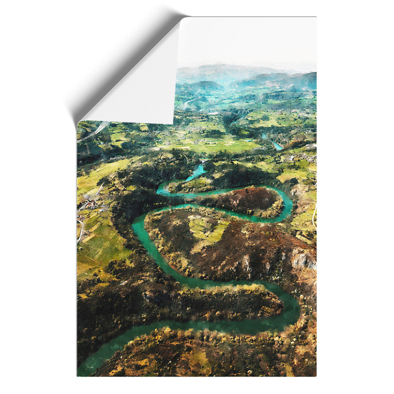 View of Nora in Spain Painting - Frameless Print, 59cm H x 42cm W x 0.1cm D