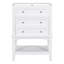 Meuble-lavabo 24 po avec lavabo, armoire de rangement avec tiroir et tablette ouverte, cadre en bois massif