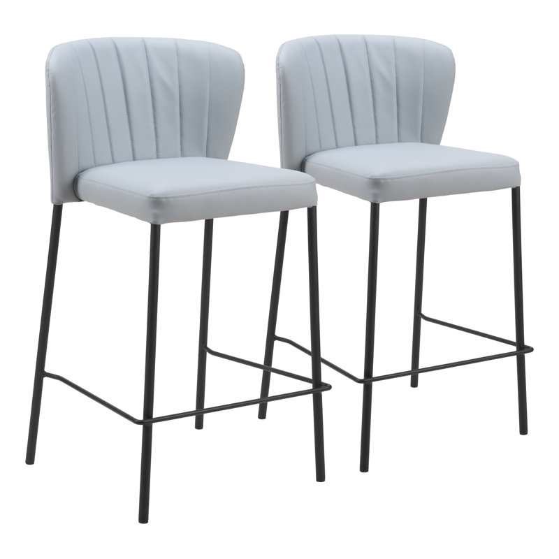 Tabouret Linz, Tabouret de comptoir (siège d'une hauteur de 25,8, Gris