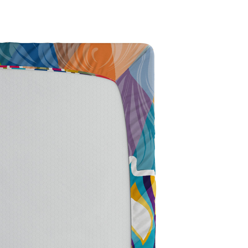 Microfiber Geometric Fitted Sheet, Full Fitted Sheet