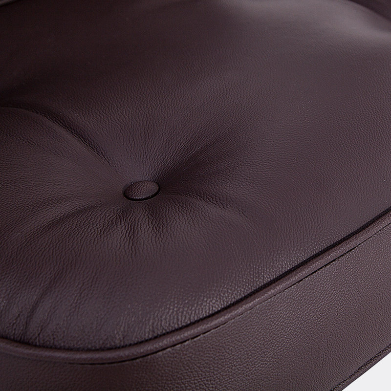 Chaise de bureau en cuir véritable Jonathyn, Brun