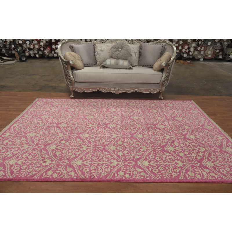 Tapis all-over rose Gabbeh 6 x 9
