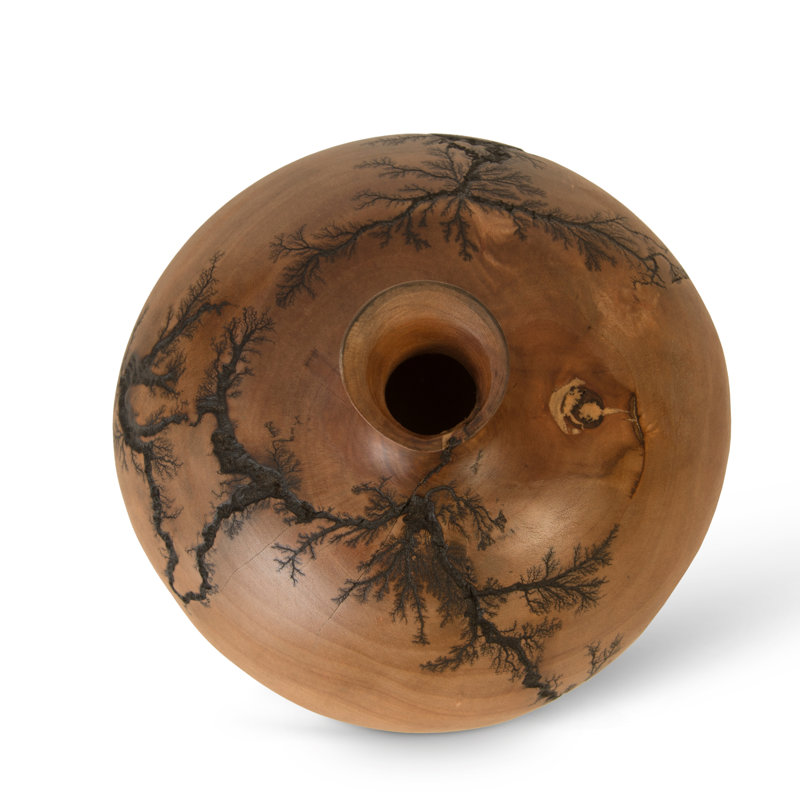 Lightning Brown 7" Wood Table Vase