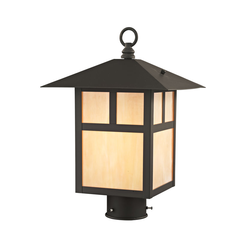 Giles Stained Glass Lantern Head, Bronze, 18" H x 13" W x 13" D