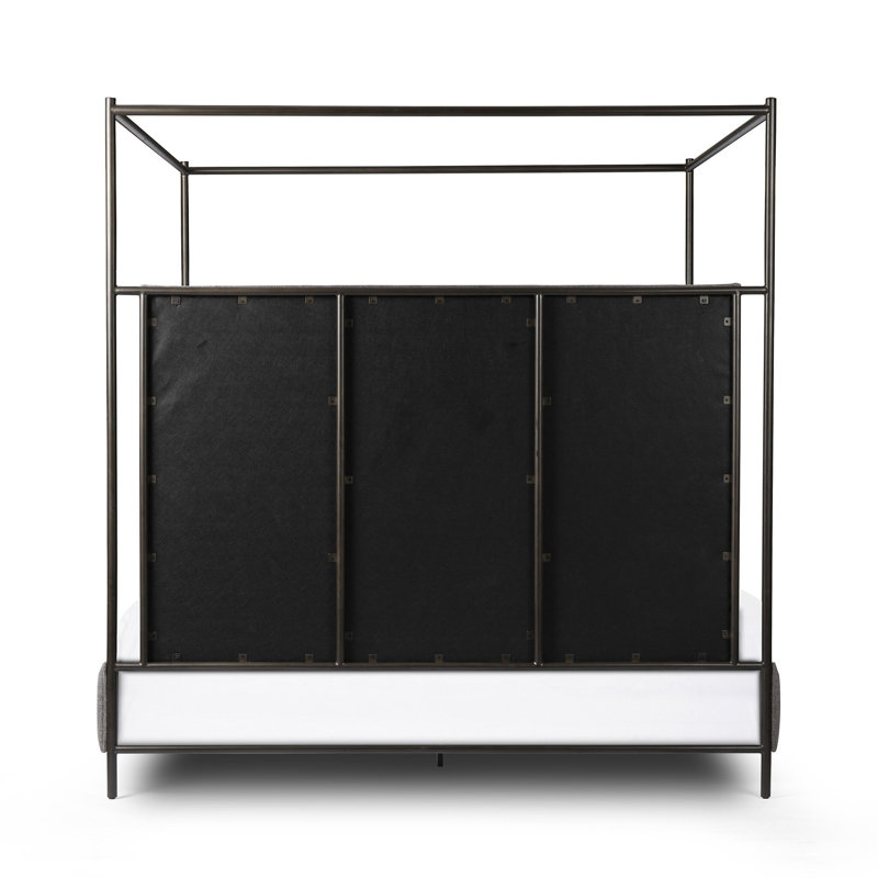 Leigh Canopy Bed-Palm Ecru-King, Queen, Gray
