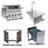 Built-In Outdoor Kitchen 32 Inch LPG Gas Grill 60000 BTU Stainless Steel Four Burners Grill With Infrared Rear Bunrer And Door And Drawer Combo And Drop In Stainless Steel 304# Sink