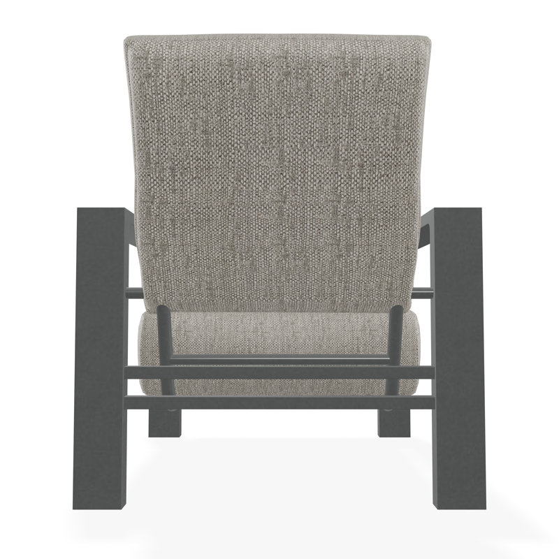 Larssen Deep Seating Cushion Arm Chair, Graphite, Thatch Ash