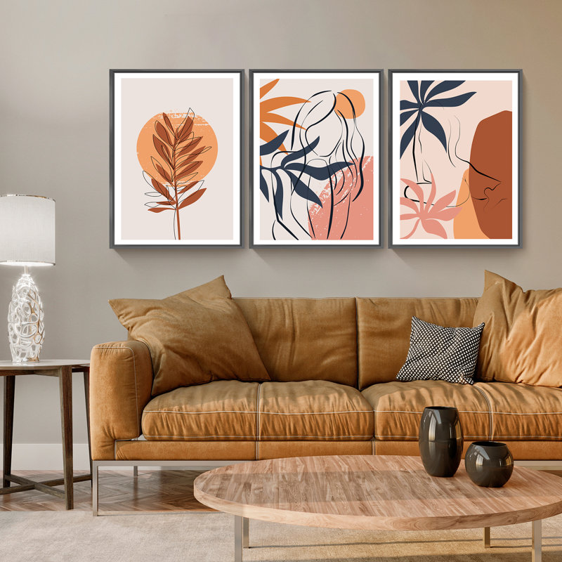 Ensemble de 3 reproductions de photo sur toile, L 48 po x H 24 po x P 1,5 po, Noir
