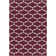 Tapis mauve/ivoire à tissage plat Ayles