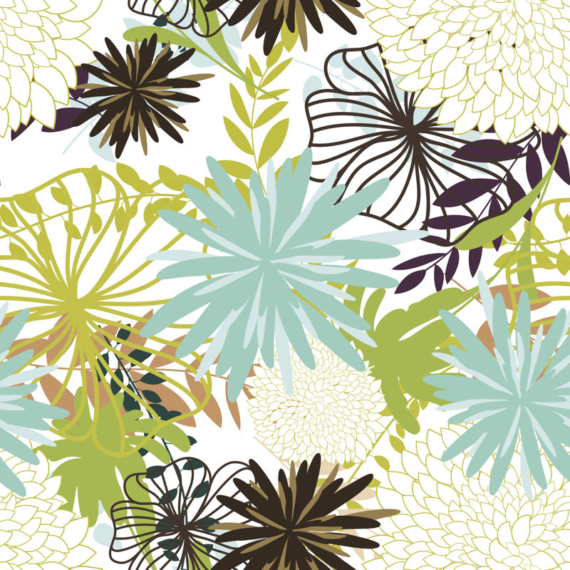 Oumar Seamless Floral Background by Angel_1978 - Wrapped Canvas Print, 51cm H x 51cm W x 3.8cm D