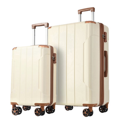 Ensemble de valises extensibles Hardshell en ABS 2 pièces avec roulettes TSA Lock